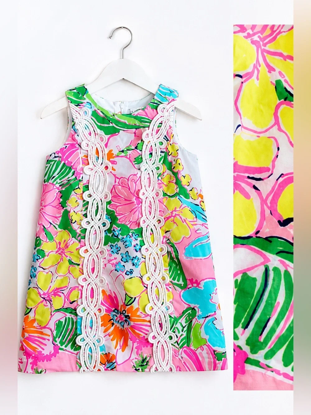 Lilly Pulitzer x Target Nosey Posey Toddler Girls Floral Shift Dress, 12 m, EUC!